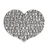 Metal Wall Relief International Love Heart